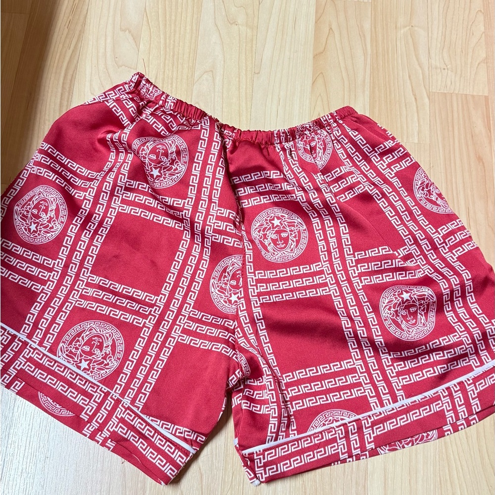 Red Patterned Men's Shirt - Picture 3 of 3